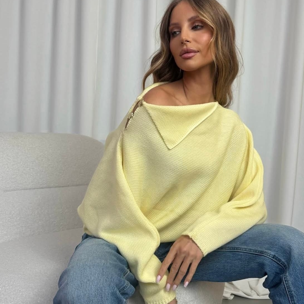 Elegant Yellow Women's Sweater